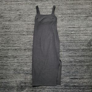 Beyond Yoga Size XS Spacedye Icon Charcoal Black Heathered Bodycon Midi Dress